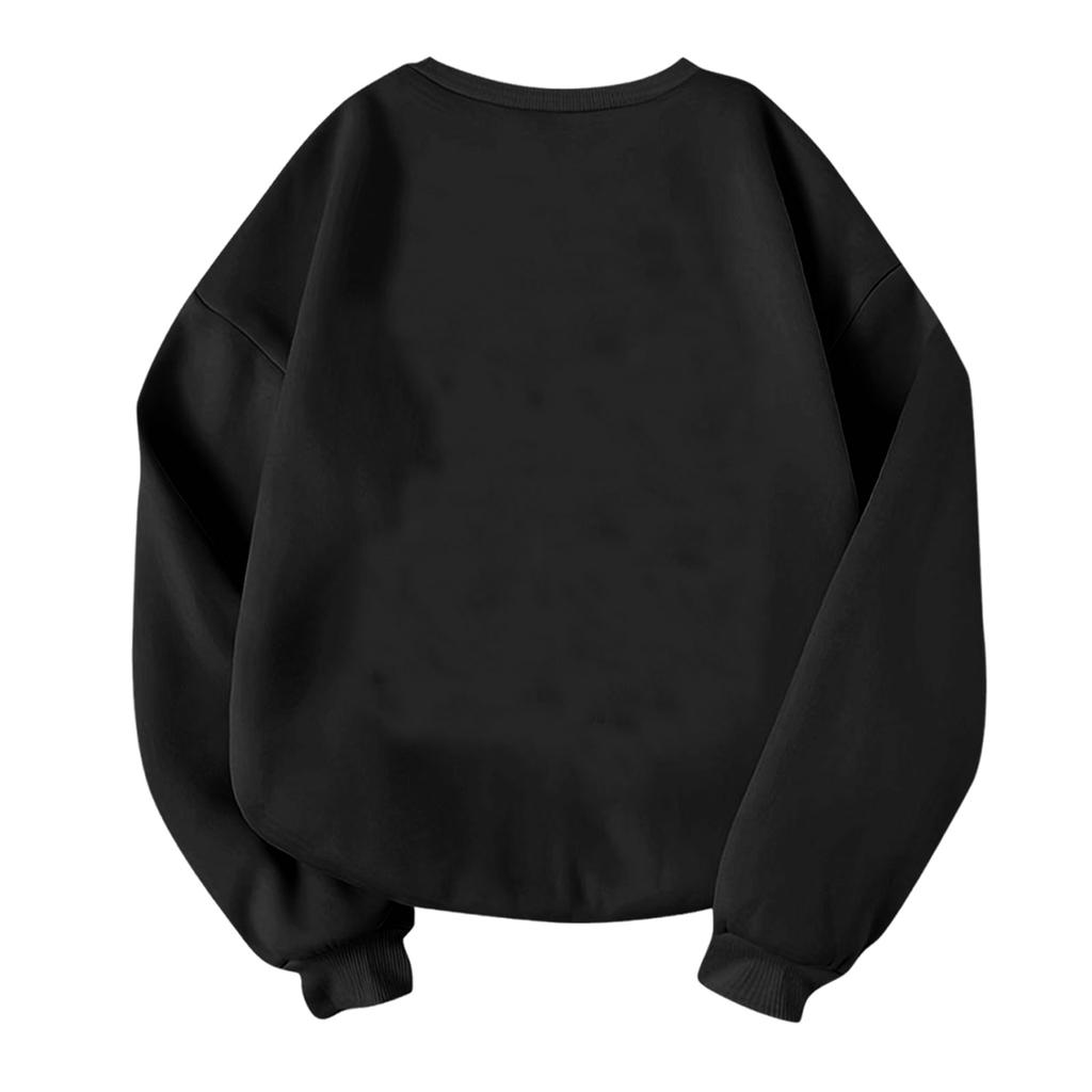 Unisex Fashion Casual Long Sleeve  Print Round Neck Top