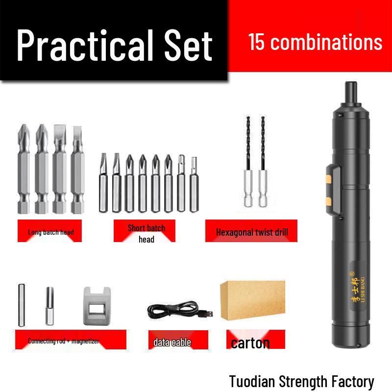 Compact Multifunctional Electric Screwdriver and Mini Drill Tool