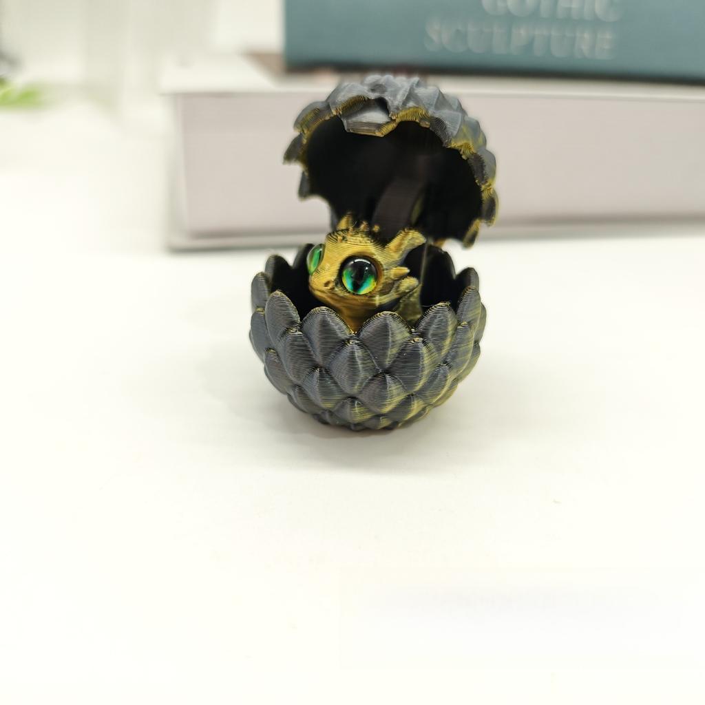 3D Printed Dragon Egg Figures Animal Toys MIni Dragon Fidget Toys Simulation Eyes Home Accessories Desktop Decor Kids Toy Gift