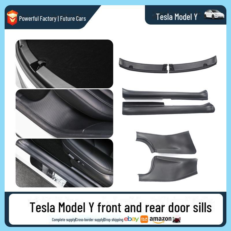 

Дверные пороги с карбоновым узором для Tesla Model Y – передние и задние педали Welcome