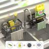 1PCS ABS Kitchen Storage Rack Drainage Countertop Rack With Holder Sink Cloth Multifunctional Faucet Scouring Pad Storage