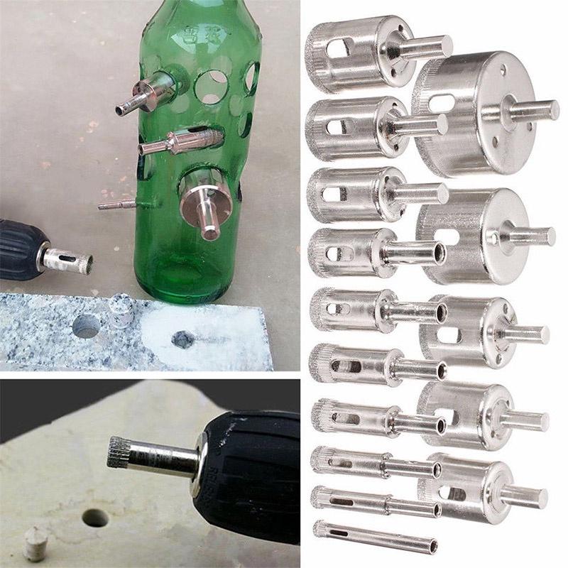 

Набор алмазных коронок 15 шт. Режущий инструмент для плитки, мрамора, стекла 6мм-50мм