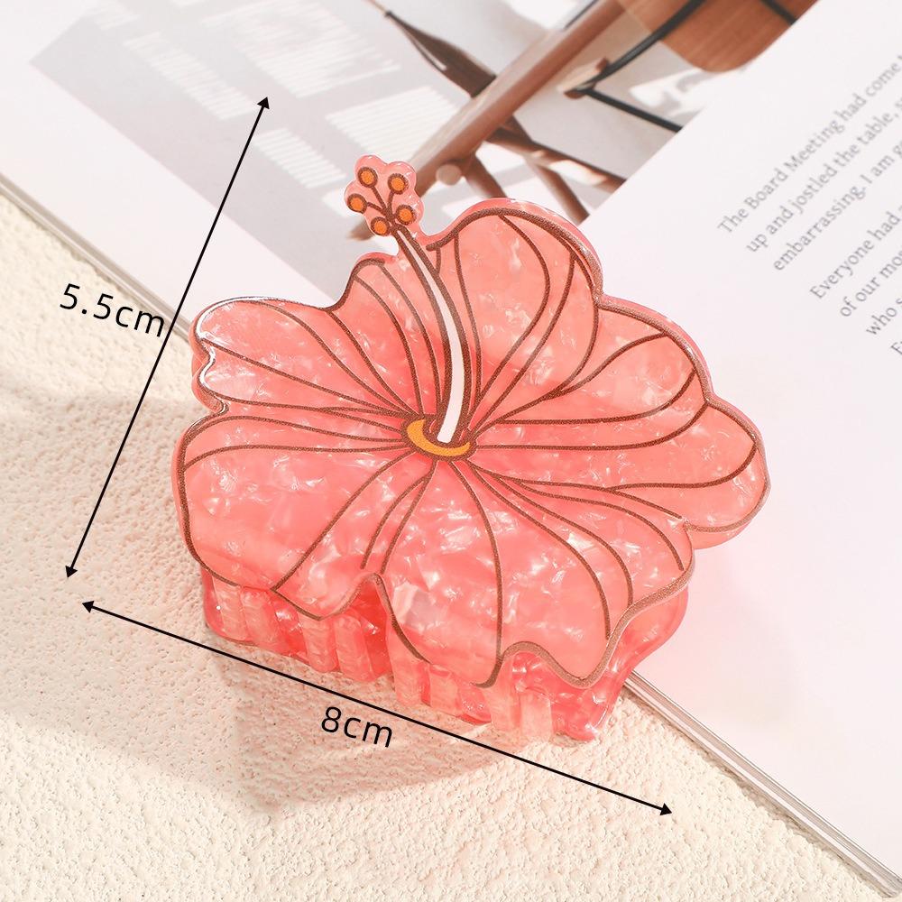 Jelly Color Hairpin 8CM Hair Claw Elegant Back Head Headwear  Women Girls розовый