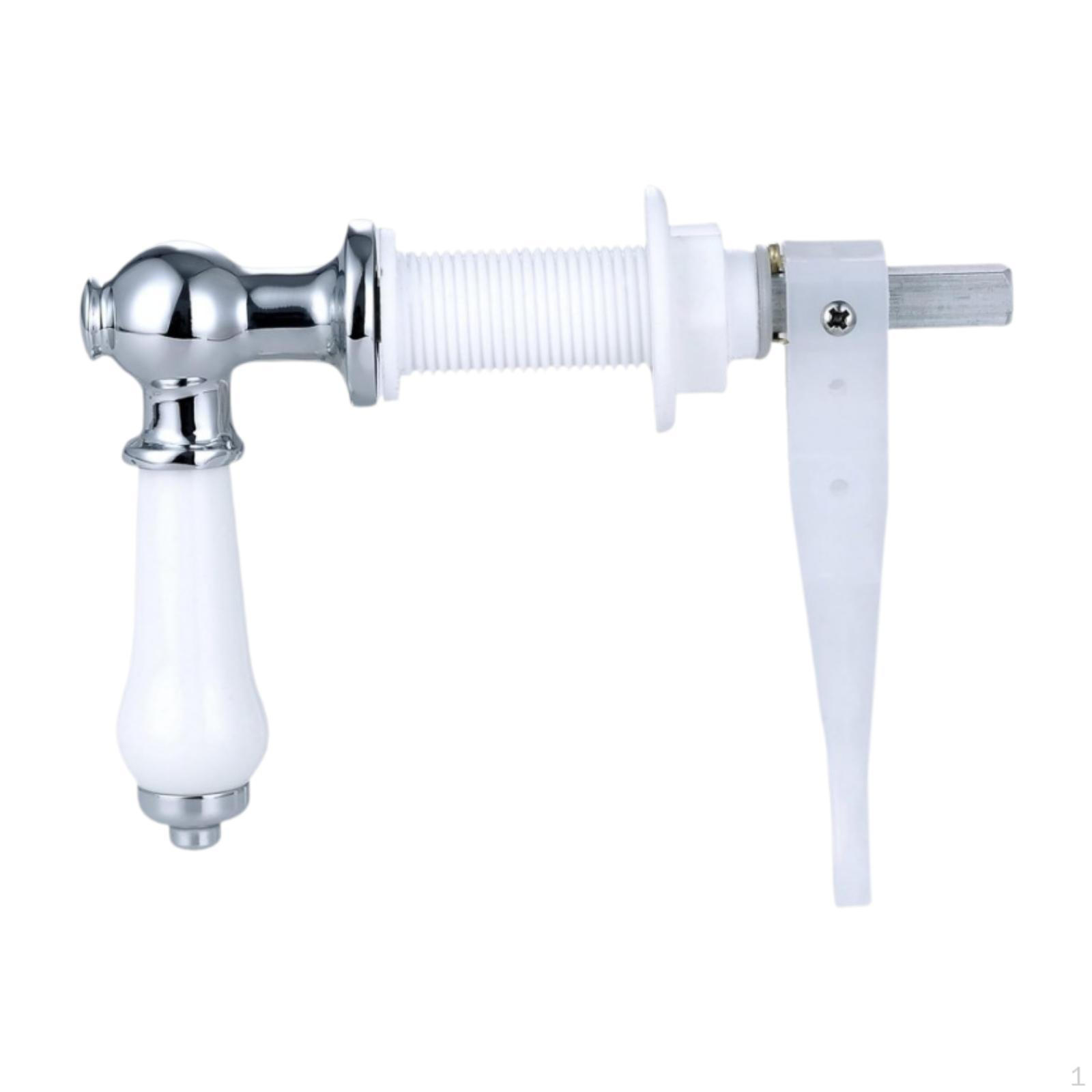 

Ручка слива для унитаза Керамическая Элегантные Аксессуары Практичный Металл Легко Установить Замена серебряный