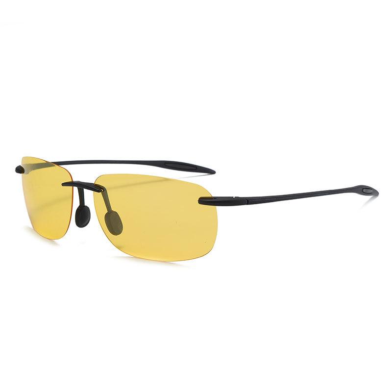 New Men Classic Sports Rimless Sunglasses Men Women Male Driving Golf Rectangle Ultralight Frame Sun Glasses UV400