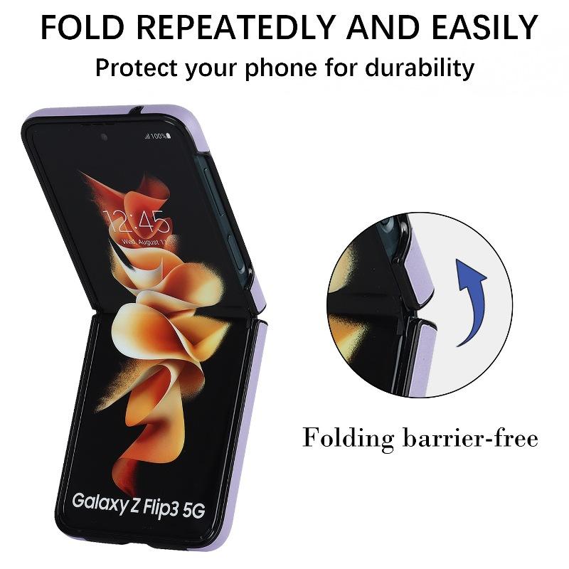 New Arrivals Solid Color Leather Flip Cover For Samsung Galaxy Z Flip 4 Z Flip 3 Magnetic Flip Phone Case Valentine 'S Gift