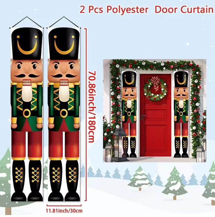 Christmas Hanging Door Banner Merry Christmas Decorations for Home Xmas Navidad Noel Natal Door Decor Happy New Year Gifts 2026