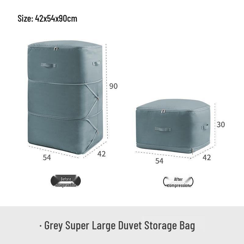 Compressible Storage Bag for Quilts, Jackets, and Bedding