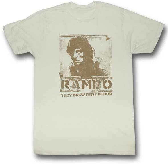 Rambo First Blood The Forest They Drew First Blood Men s T Shirt 80 s Movie 4XL