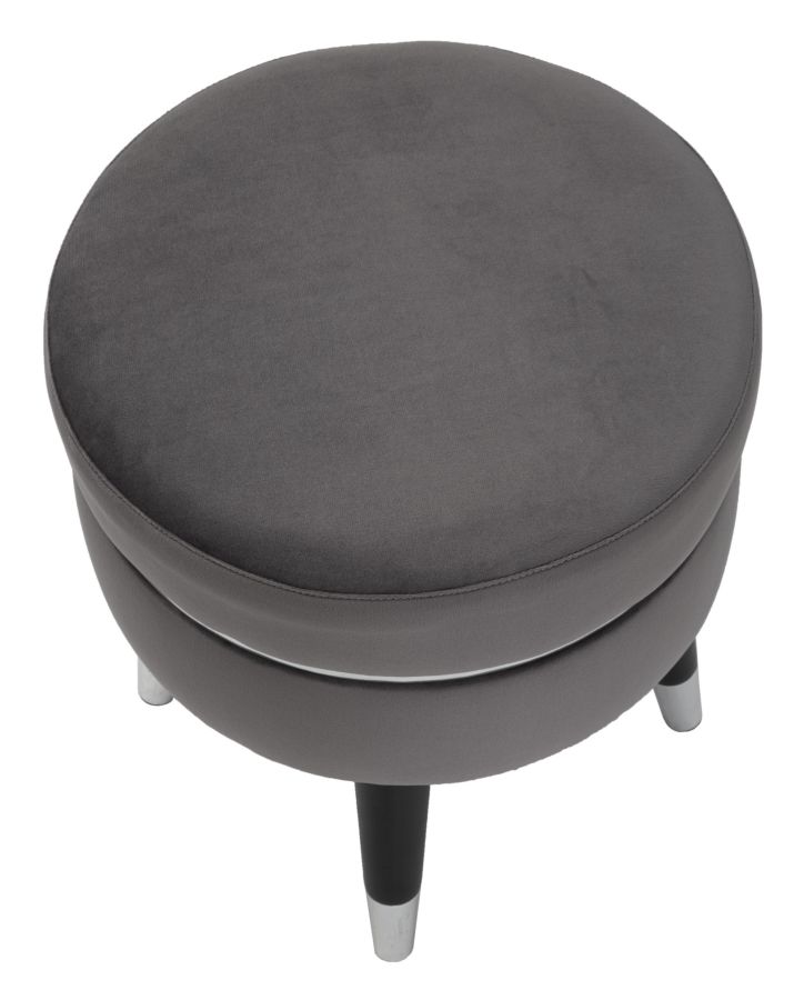 Bar Stool Paris Grey Silver Cm Ø 35X40,5