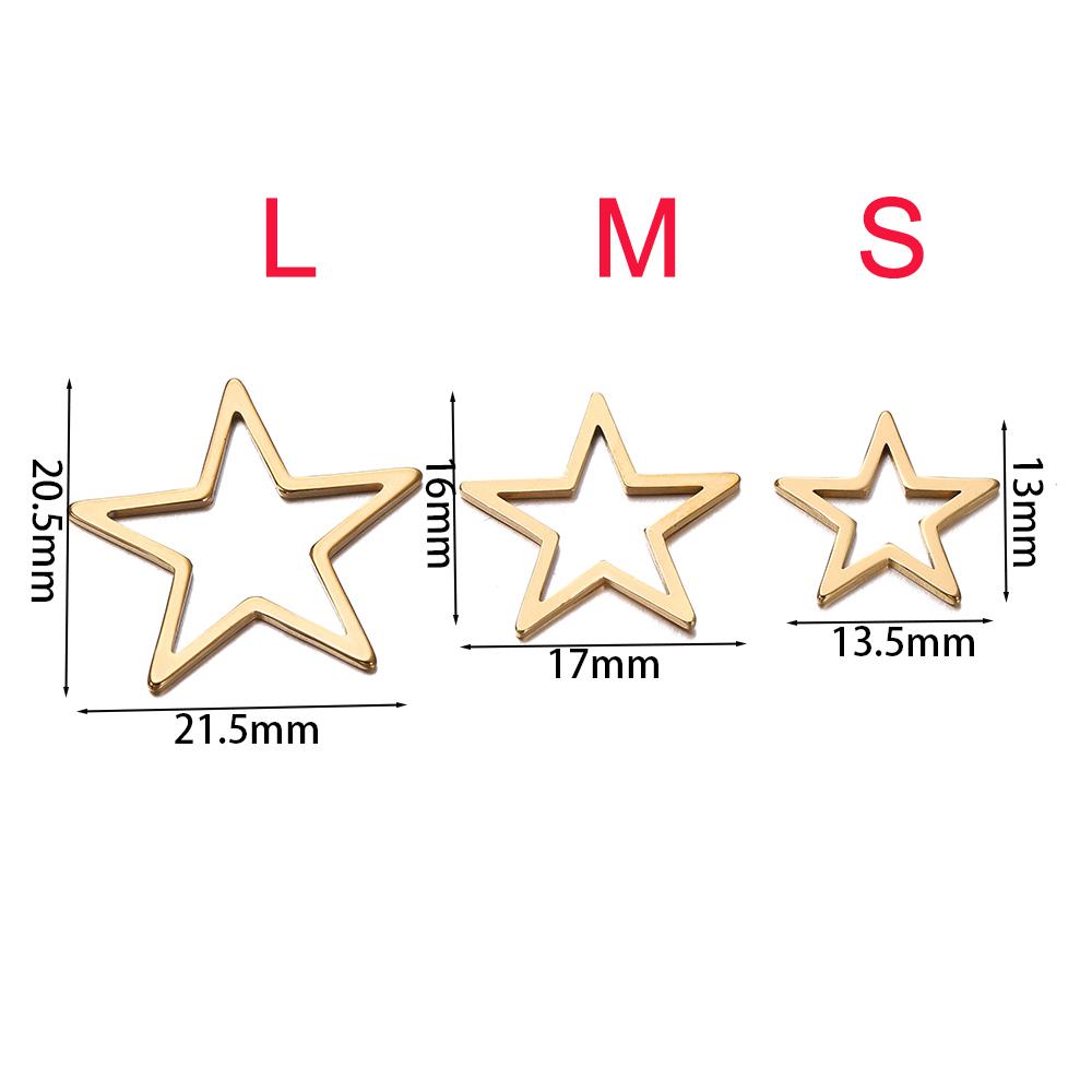 10pcs Stainless Steel Geometric Star Cross Round Frame Earrings Charms Connectors for Necklaces Earrings Jewelry Making Supplies