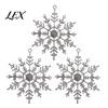 Decorative Ornaments for Christmas Season 3Pcs Tree Snowflakes Ornaments, 10cm Glitter Hanging Plastic Snowflake Reusable Holiday Party Window Display