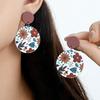 Fully Managed Acrylic Stud Earrings, Fresh Flower Fish Earrings, Contrasting Color Earrings.