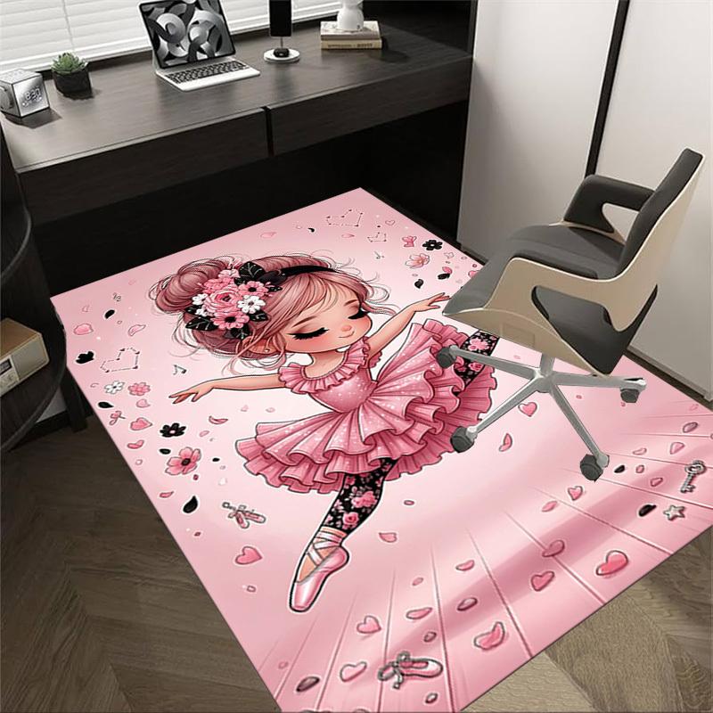 1PC ballet dancer Non-Slip Floor Carpet Compatible for Office&Living Room&Bedroom&Dining room -  Soft & Pattern, Vibrant Colors-H0331