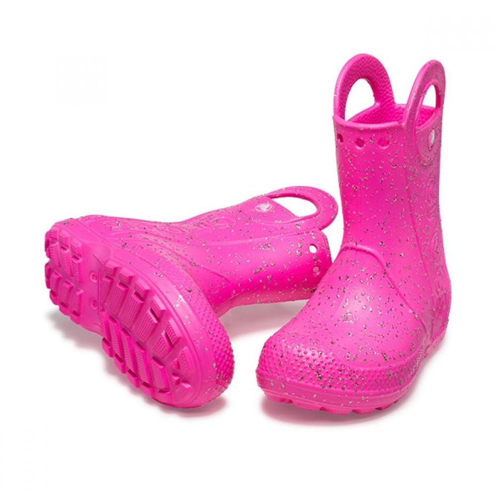 [Crocs Shoes] Crocs Official Kids Handle It glItter Rain Boot K Pcr  24sKbt210391 