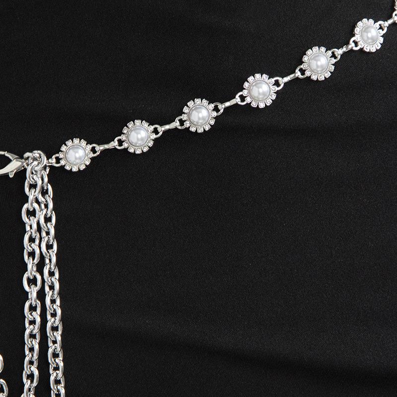 Diamond Elegant Water Waist Chain For Women With Hollow Design For Summer Fashion Accessories