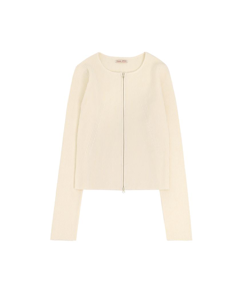 Vanone Atelier Kn4286 Two-Way Closure Knit_Light Beige