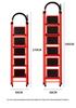 HongfuLai Thickened Folding Household Ladder: 3 to 6 Steps, A-Frame Design