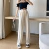 Ice silk sports wide-leg pants women's high waist drape spring and autumn new summer loose straight casual pants