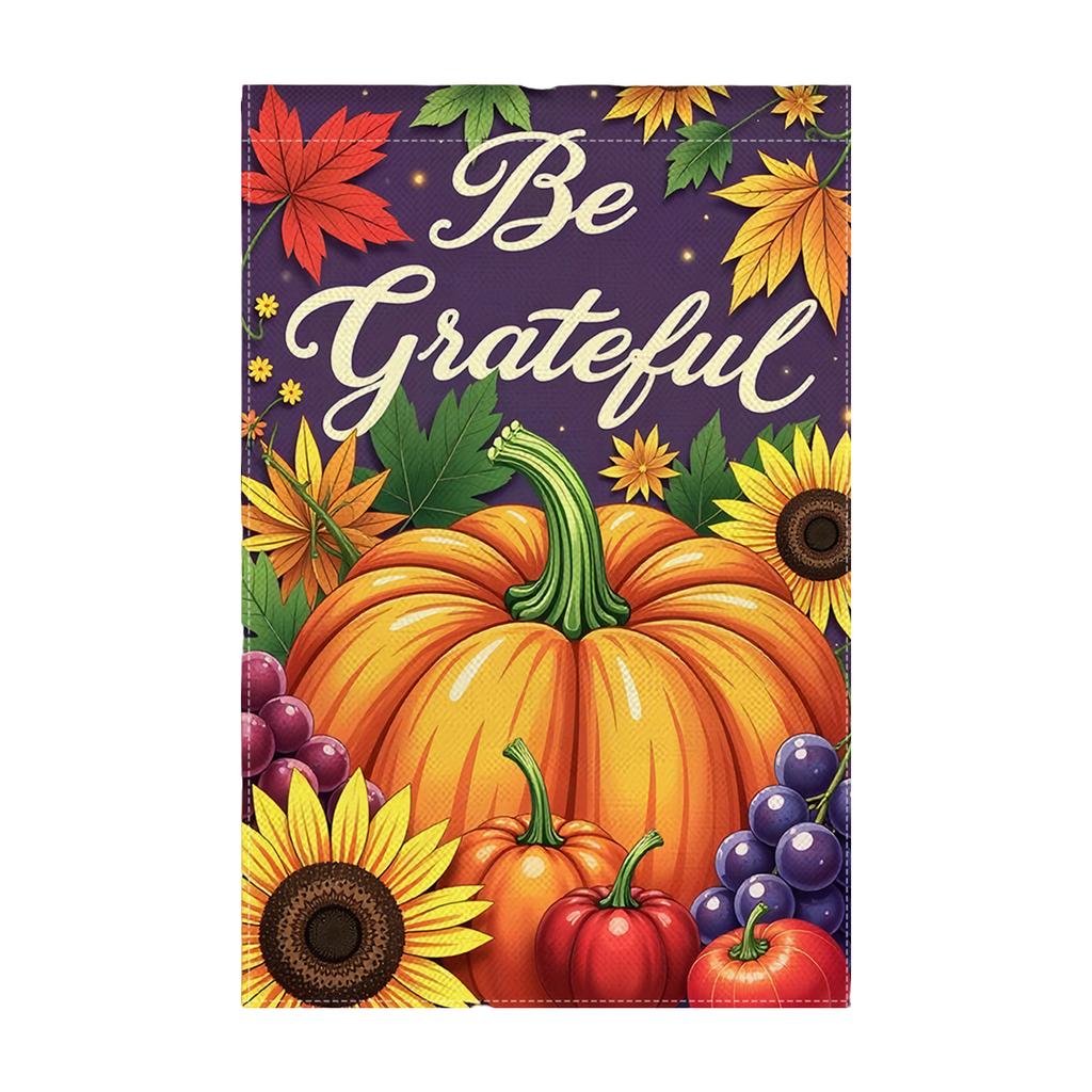 Durable Thanksgiving Fall Garden Flag Outdoor Yard Decoration Thanksgiving Banners for Autumn Party Home Decor