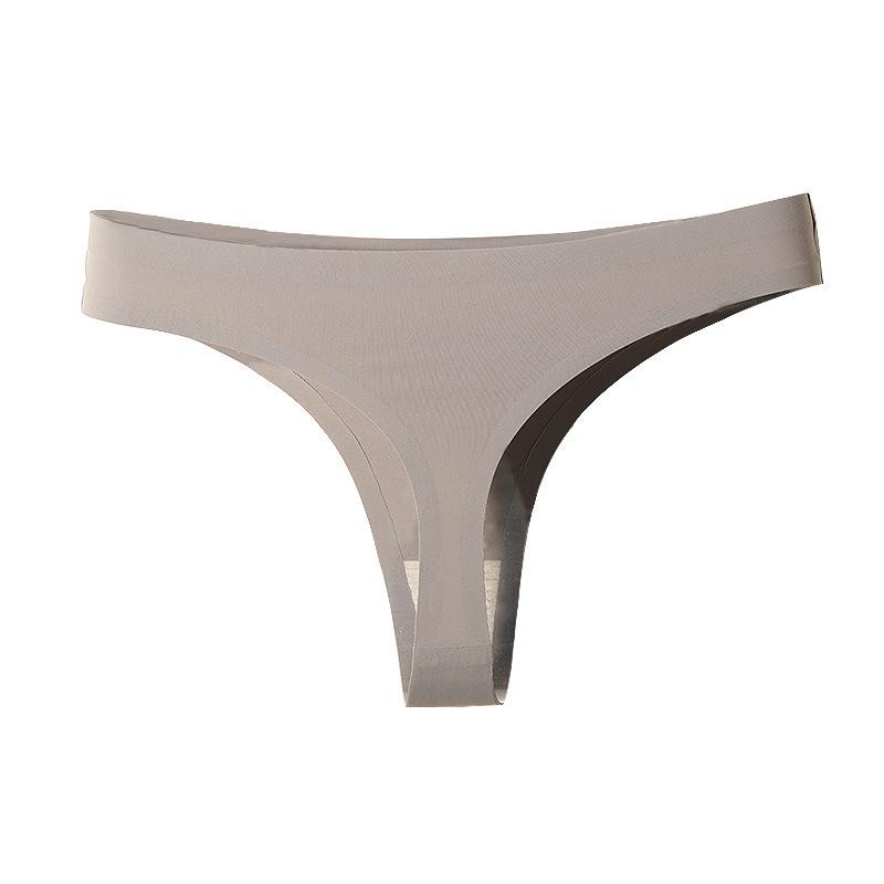 Women's Seamless Underwear Women's Thong One-piece Sexy Women's Fat Mm Summer Sports Fitness Large-size Ice Silk T-pants