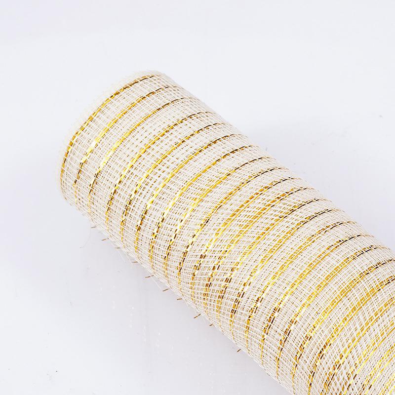Silver Gold Mesh Net for Christmas Decorations & DIY Flower Wrapping – 10 Meters
