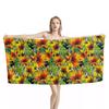 Sunflower Beach Towel Yellow Flower Butterfly Sunset Towel King Size Soft Quick Dry Bath Towel for Travel Bathroom Camping Sport