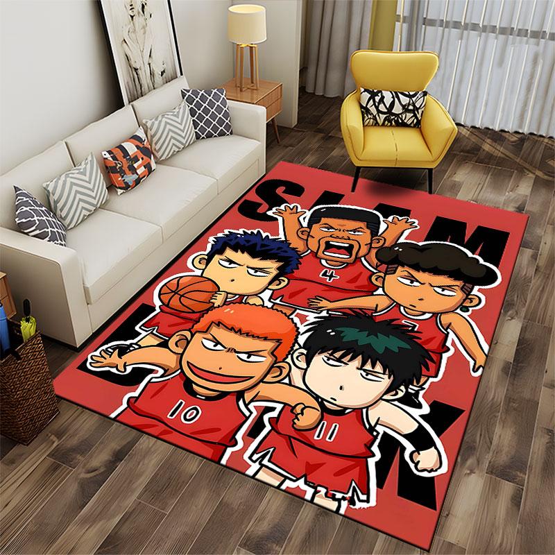 Slam Dunk Basketball Team Carpet Suitable As a Non-slip Mat for the Living Room or Bedroom Sofa