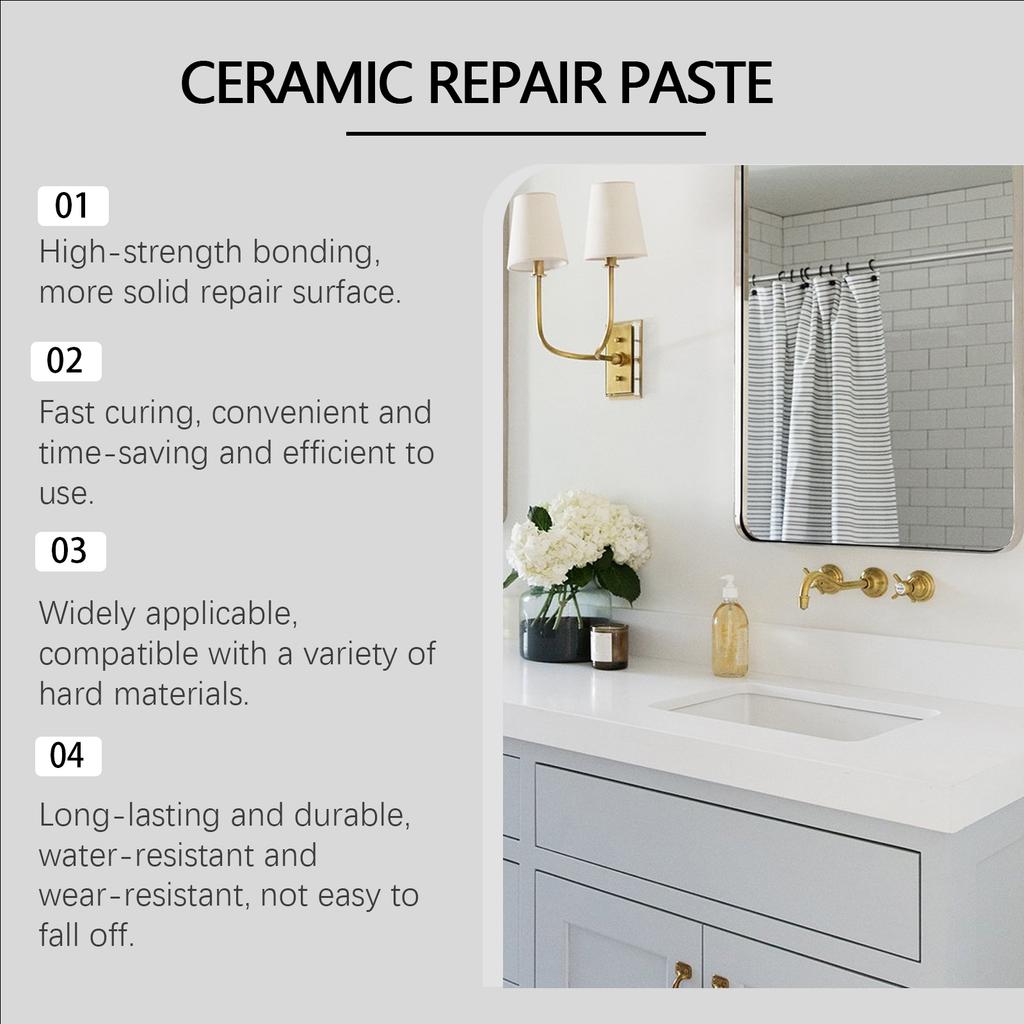 Professional Epoxy Ceramic Tile Repair Paste ABKit For Crack Hole Chip Fix On Porcelain Marble Bathtub Toilet Sink Floor