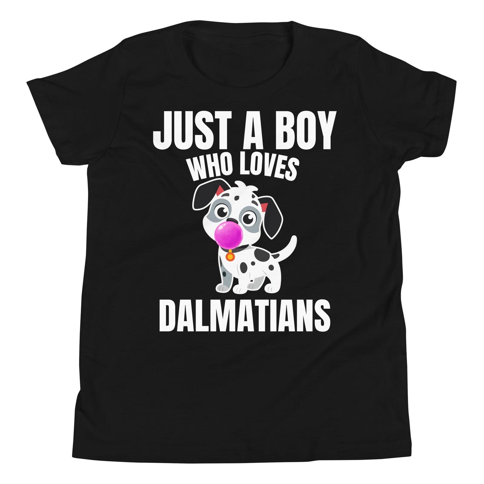 

Just A Boy Who Loves Dalmatians Dalmatian Blowing a Bubble Youth T-Shirt 100