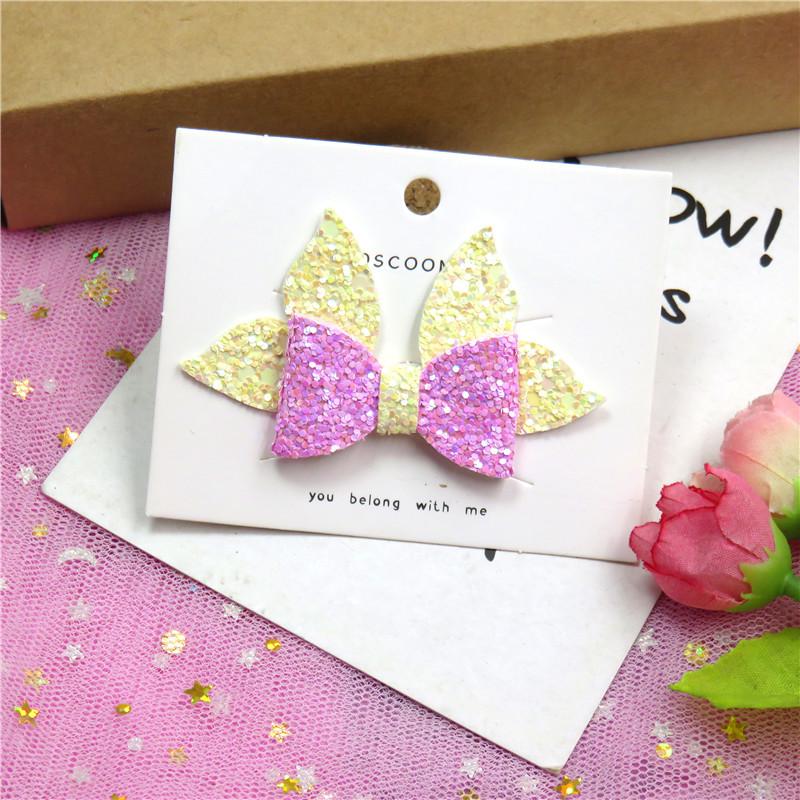 Women's Sequin Baby Bow Clip: Swallowtail Duckbill for Girls