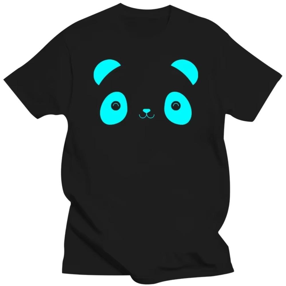 Panda Face Print Men T-shirts Luminous Tshirts Women Men Brand T Shirt Glow In The Dark Novelty Oversized Tee Shirt,drop Ship