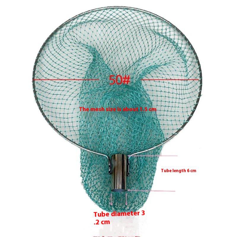 1Pc Fishing Mesh Net Head Fishing Tackle Copying Net Head For Freshwater Saltwater Without Handle