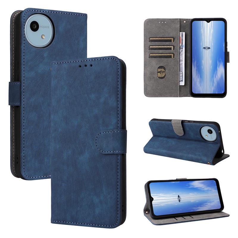 Sharp Aquos Wish5/Wish4 Anti-Theft Leather Flip Case with Card Holder & Protective Shell
