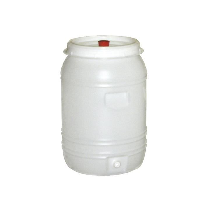 Fermenteur en plastique - ICH-ZAPFE.DE - 60L - Barboteur inclus - Robinet - Facile à nettoyer