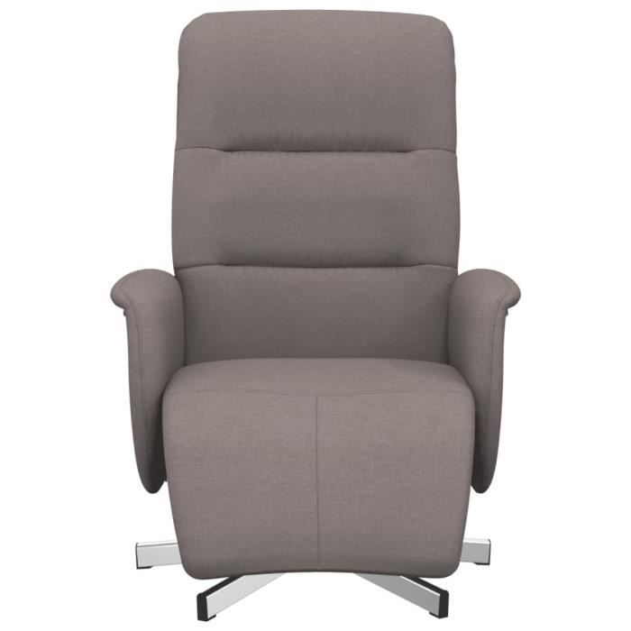 VidaXL Fauteuil inclinable avec repose-pieds taupe tissu 356566