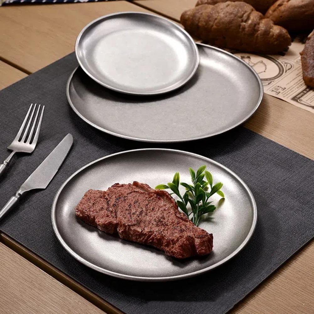 

Round Main Course Plate Large Grilled Meat Salads Pasta Tray Dinner Plate Kitchen Tableware 15cm