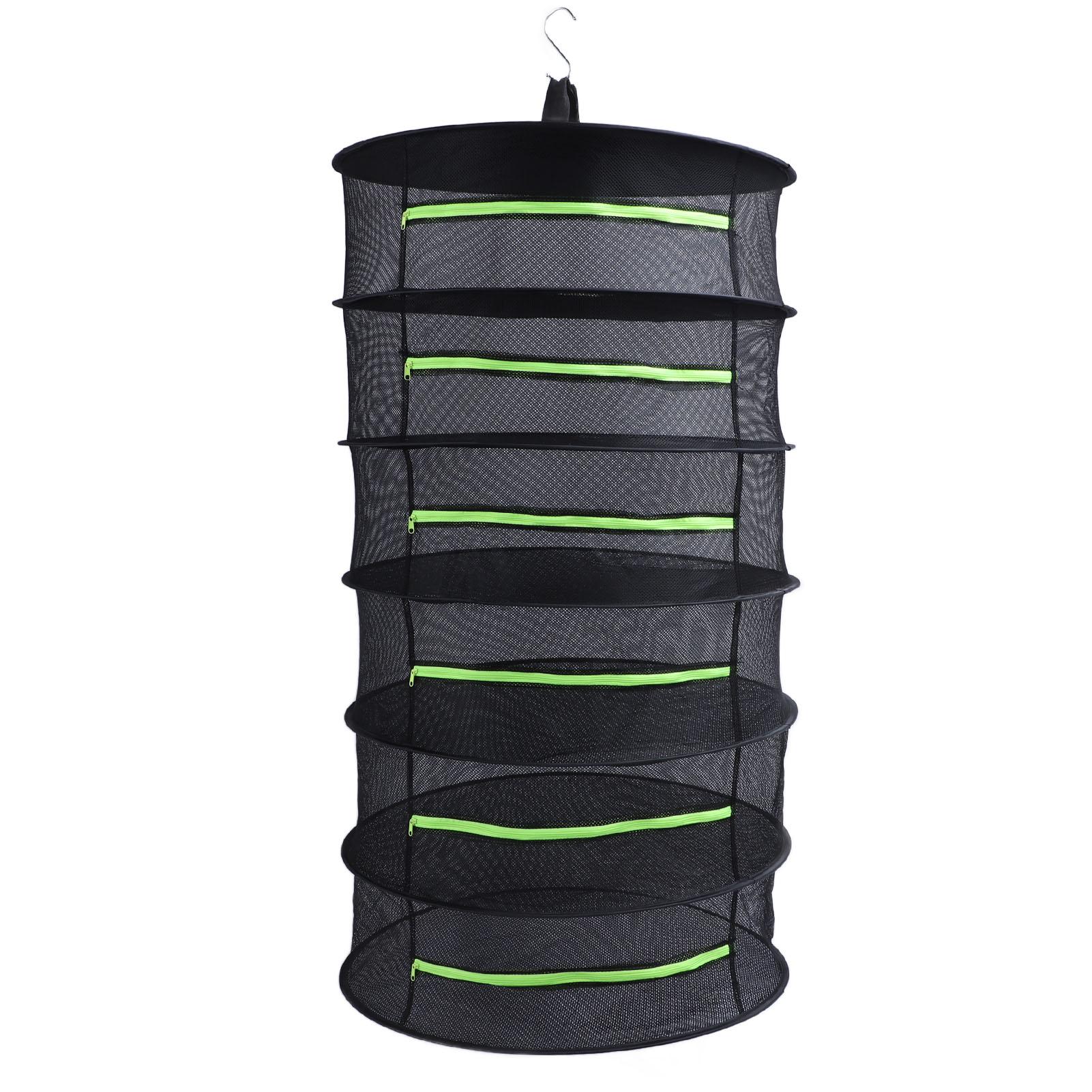 

Herb Drying Rack Fluorescent Green Zipper Cover Opening Design Multifunctional Waterproof Hanging Mesh Net Type 1