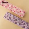 Retro Forest Guitar Strap with Bronze Buckle - Pink/Purple Leaves 031, Pink/White Leaves 032