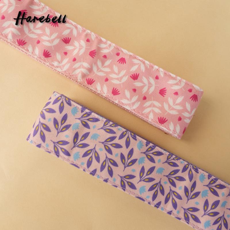 Retro Forest Guitar Strap with Bronze Buckle - Pink/Purple Leaves 031, Pink/White Leaves 032