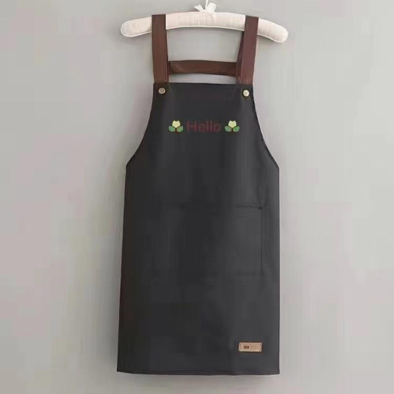 Women's Summer Kitchen Apron - Waterproof, Oil-Proof, Dirt-Resistant, Print Logo/Wording, Thin Style