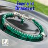 Natural Zambian Emerald Bead Bracelet: Faceted Gemstone, Handmade AAA Quality