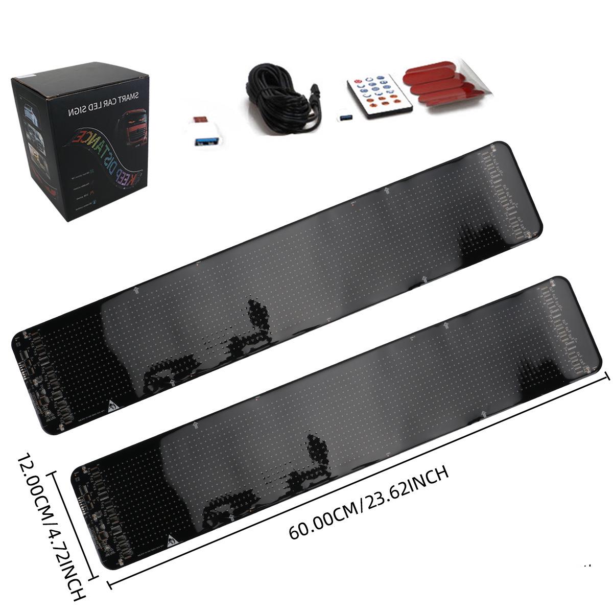 

Светодиодный мягкий экран для автомобиля - USB гибкий Bluetooth дисплей с полноцветным изображением и глазом дьявола для Windows