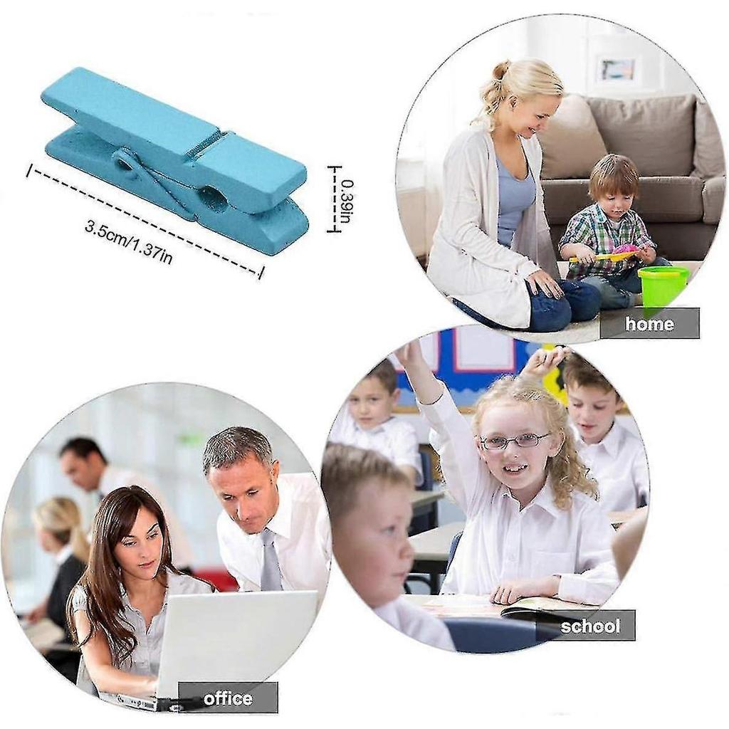 200pcs Wooden Clips, Colored Mini Wooden Photo Pegs, Paper Clips Clothespins Craft Pegs For Hanging Photos Craft Diy Decoration (3.5x0.7cm) - RiRi