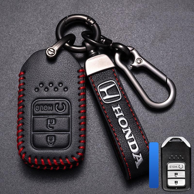 Leather Car Key Remote Cover Full Case Accessories For Honda Civic Accord HR-V CR-V CRV 11th 2022 2023 City Fit Odyssey Jade