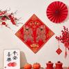 Traditional God Door Sticker Chinese Style Chinese New Year Couplet Gold Stamping Sticker  Office