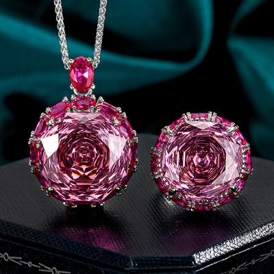 Jewelry Copper Bottom Gold-Plated Rose Cut Dry Rose Light Luxury Set Heroine Stone 18-16