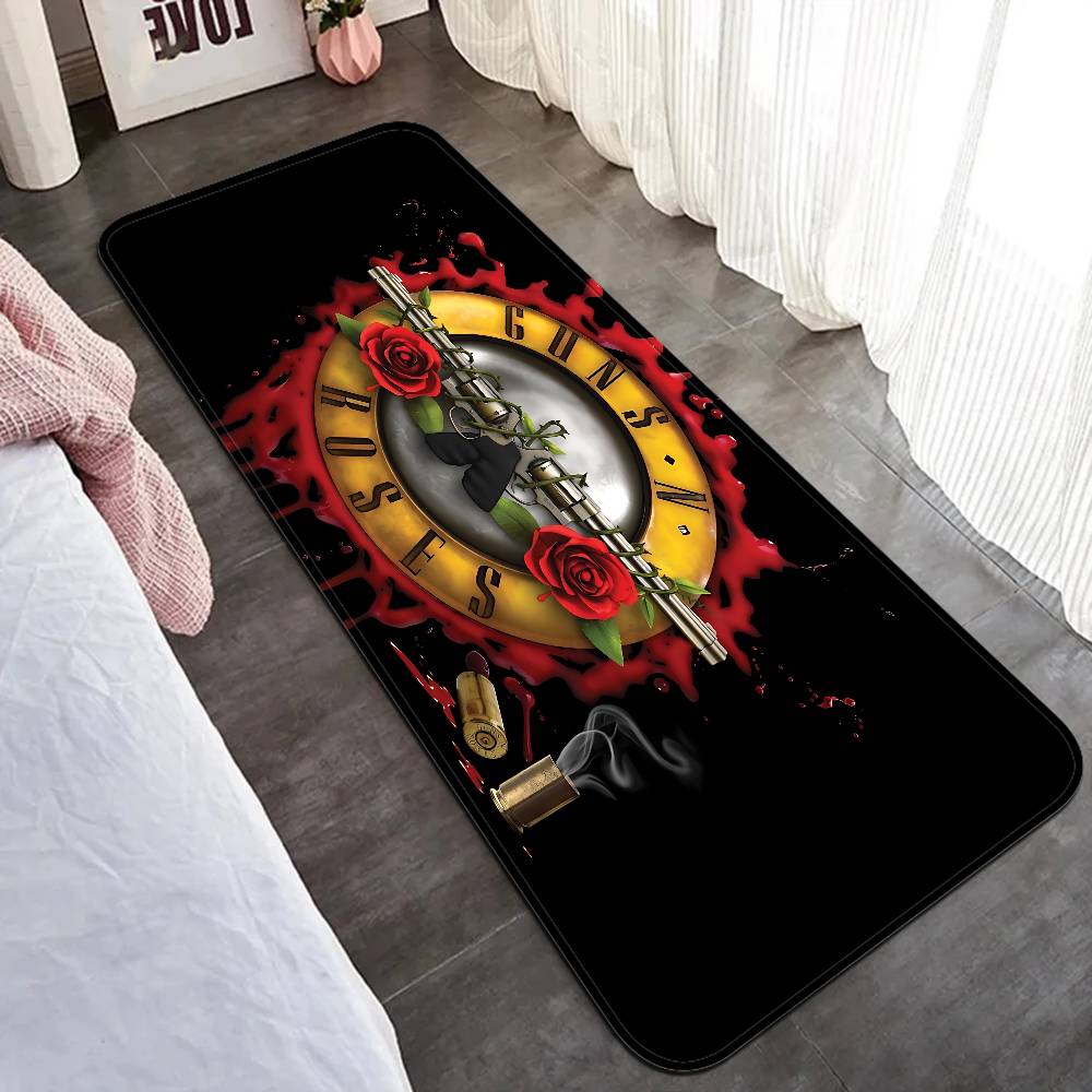 Cool Band G-Guns N-N R-Roses Rock Room Mats Anti-slip Absorb Water Long Strip Cushion Bedroon Mat Household Carpets