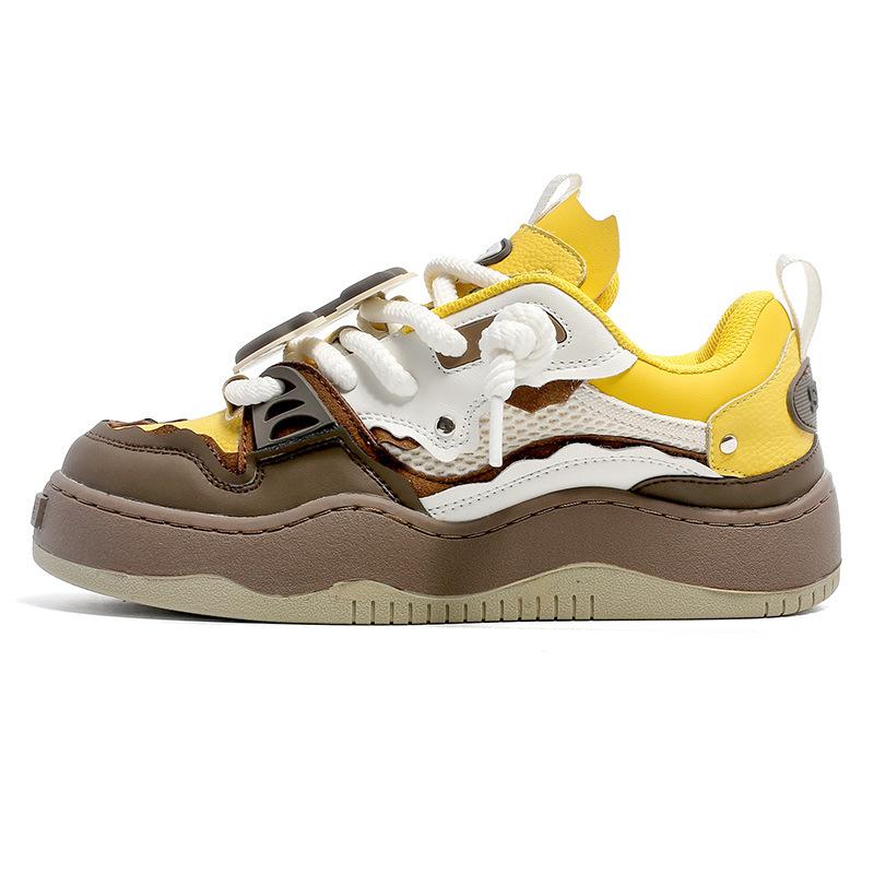 

Guochao niche white shoes women s versatile casual sports bread shoes sports platform student board shoes men s shoes advanced sense 44