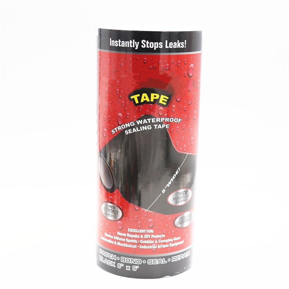 

Спеціальна міцна герметична водонепроникна стрічка Flex стрічка Міцна клейка стрічка Стрічка для ремонту водопровідної труби Довжина 1,52 м 200 mm чорний